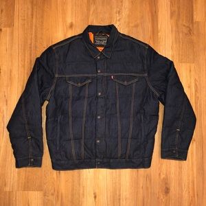 Levis Down Puffer Denim Trucker Jacket Allied 700